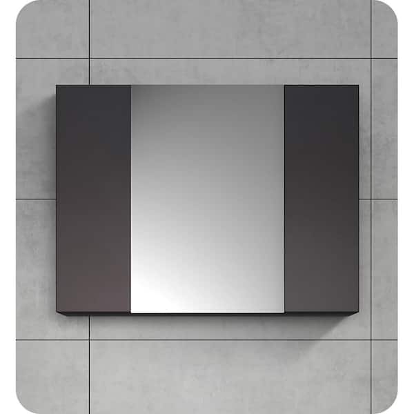 31.50 in. x 24 in. Surface Mount Medicine Cabinet in Espresso