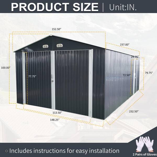 garage saler様用 14 x 24 One Car Garage Shed