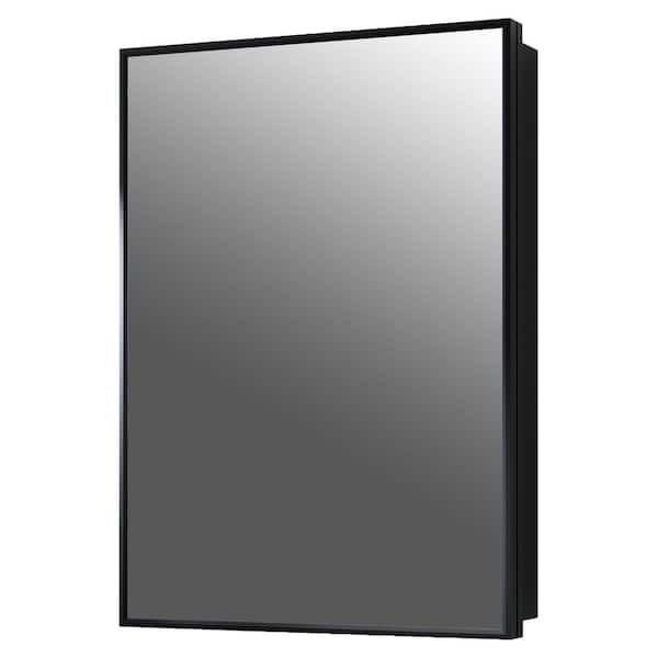 Vela 20 in. W x 28 in. H Rectangular Framed Medicine Cabinet with Mirror, Adjustable Shelves, Recessed or Surface Mount