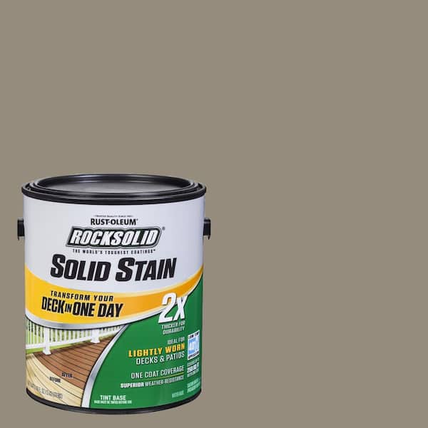 Rust-Oleum RockSolid 1 gal. Taupe Exterior 2X Solid Stain