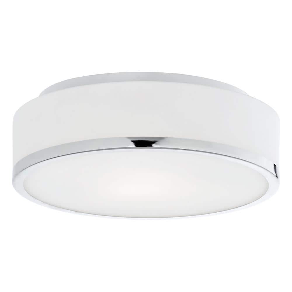 Charlie 12 in. 1-Light 20-Watt Chrome Integrated LED Flush Mount price history on PriceWatchPro
