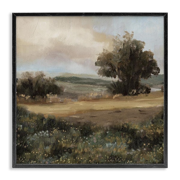 Vast Country Terrain by Cloverfield & Co. Black Framed Nature Giclee Art Print 12 in. x 12 in.