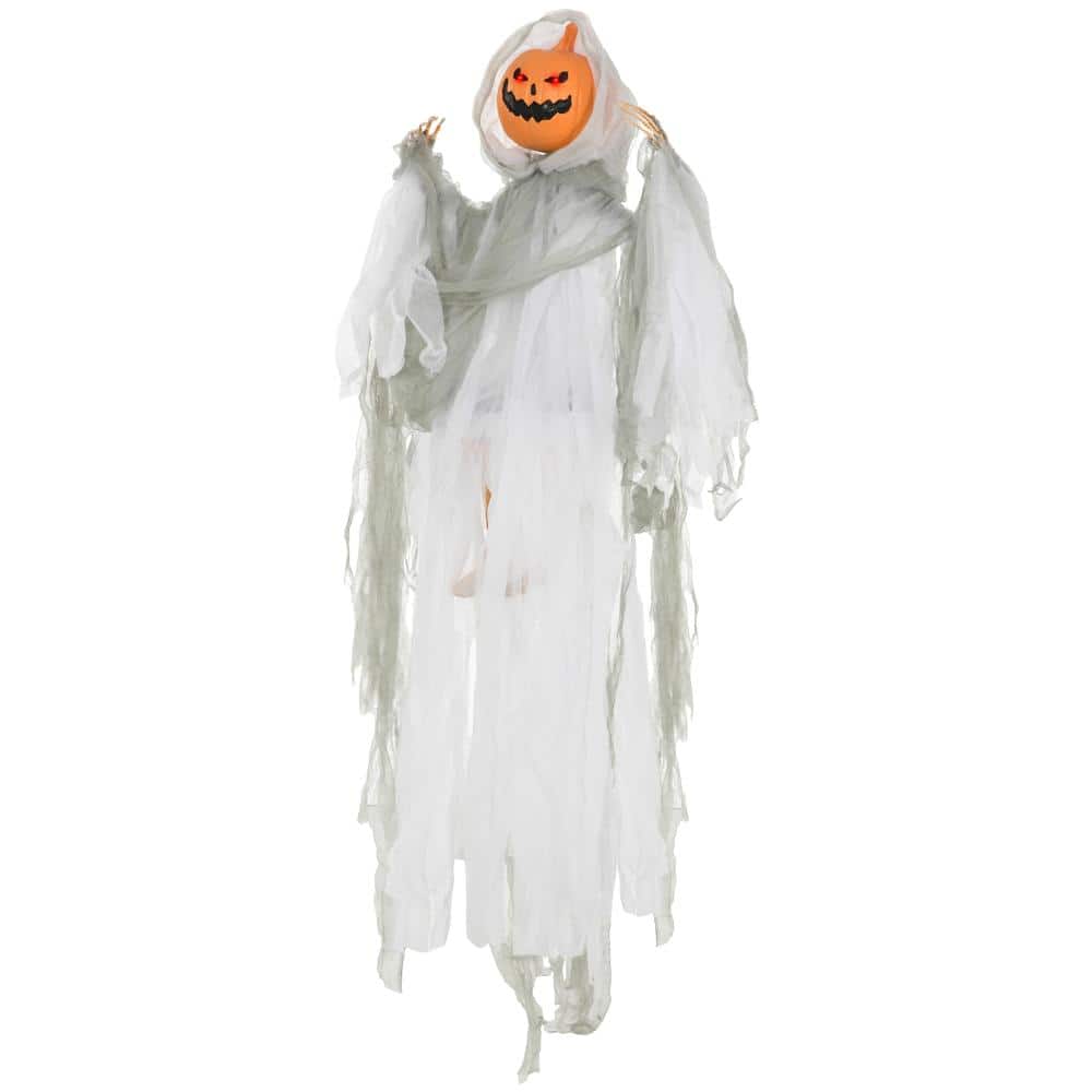 Outdoor Halloween Hanging Pumpkin Ghost with Light Up Eyes, Sound Activated Prop, Creepy Howling Sounds price history on PriceWatchPro