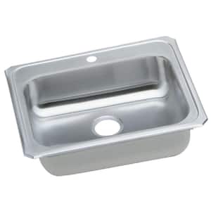 Celebrity 25in. Drop-in 1 Bowl 20 Gauge Brushed Satin Stainless Steel Sink Only and No Accessories