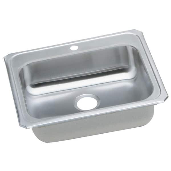 Elkay Celebrity Drop-In Stainless Steel 25 in. 1-Hole Single Bowl Kitchen Sink with 5.5 in. Bowl