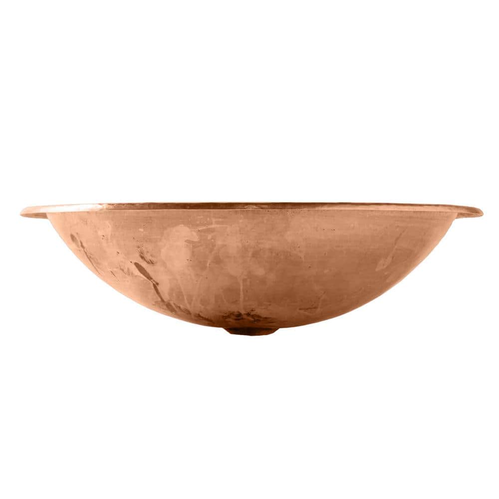 Naked Copper 19" Oval Undermount Bathroom Sink