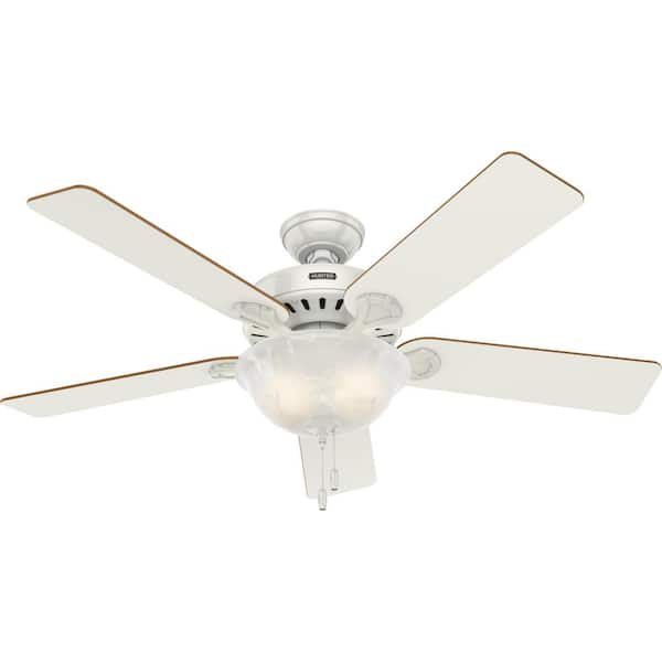 Hunter Pro's Best Five Minute 52 in. Indoor White Ceiling Fan with Light Kit