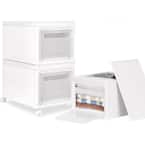 23 qt. Large Plastic Organization and Storage Bin in White
