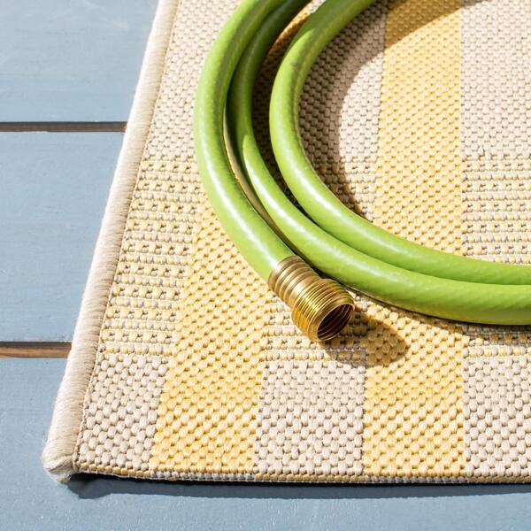 Safavieh Courtyard Gold Beige 8 Ft X 10 Plaid Indoor Outdoor Area Rug Cy6201 306 810 Plaid Indoor Outdoor Area Rug, Beige Garden Hose Wreath