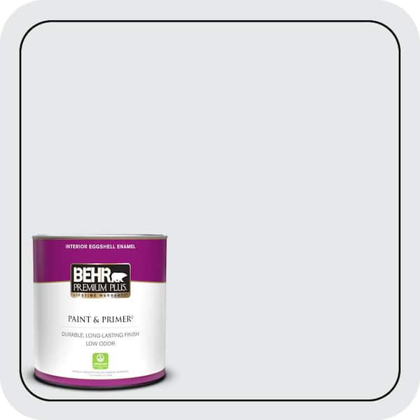 BEHR PREMIUM PLUS 1 qt. #PR-W10 Swirling Water Eggshell Enamel Low Odor Interior Paint & Primer