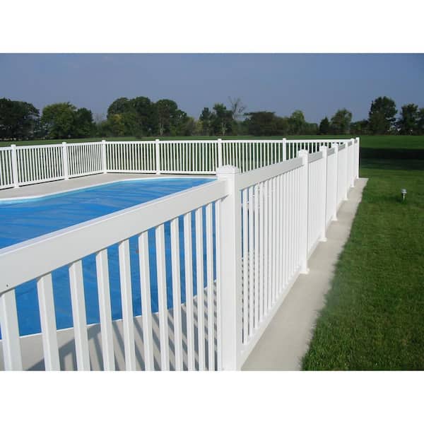 Weatherables 48 in. H x 212 ft. L Neptune White Vinyl Complete Vinyl Pool Fence Project Pack