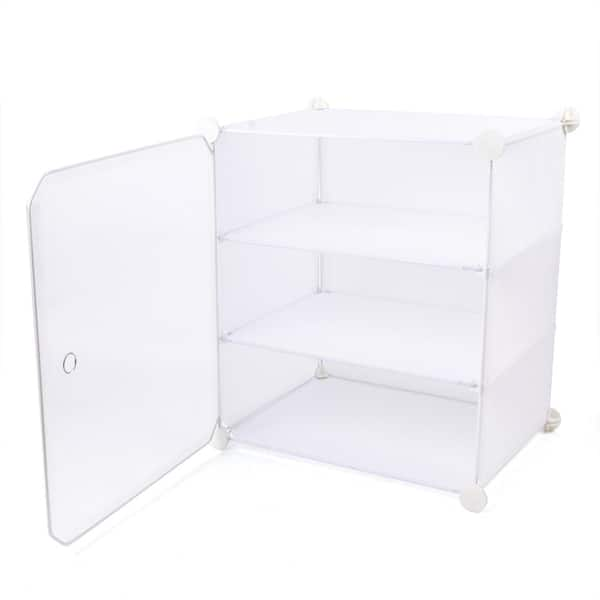 Storage Organizer Shoe Rack Clear Door Unit Cube Cabinet 12Tier Shelf  Stackable