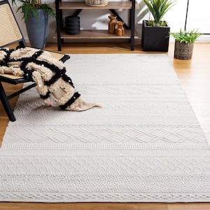 Natura Ivory Doormat 3 ft. x 5 ft. Border Striped Area Rug