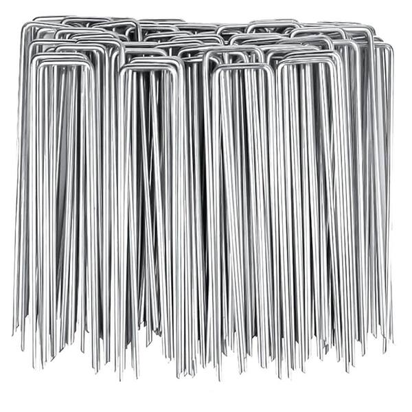 6-Inch Galvanized Sod Staples – U-Shaped Landscape Pins (Choose 100 To 1000 Pack) – 11 Gauge