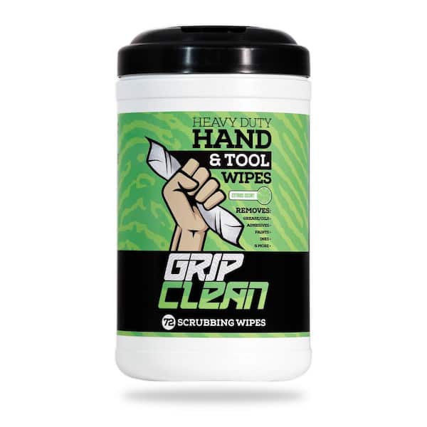 GRIP CLEAN Heavy Duty Hand Wipes, Cleaning Wipes for Hands, Tool