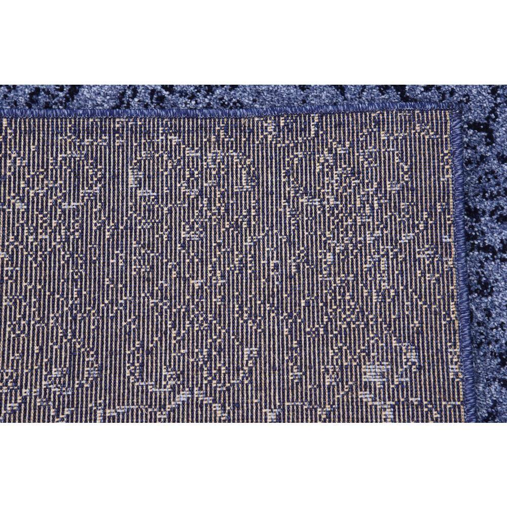 Modern Indigo Square Synthetic Tufted Rug - Easy Care & Stain-Resistant