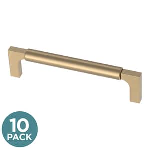Artesia 5-1/16 in. (128 mm) Modern Champagne Bronze Cabinet Drawer Bar Pulls (10-Pack)