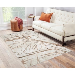 Shifra Abstract Bronze 3 ft. x 5 ft. Area Rug