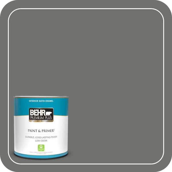 BEHR PREMIUM PLUS 1 qt. #MQ2-61 Magnet Satin Enamel Low Odor Interior Paint & Primer