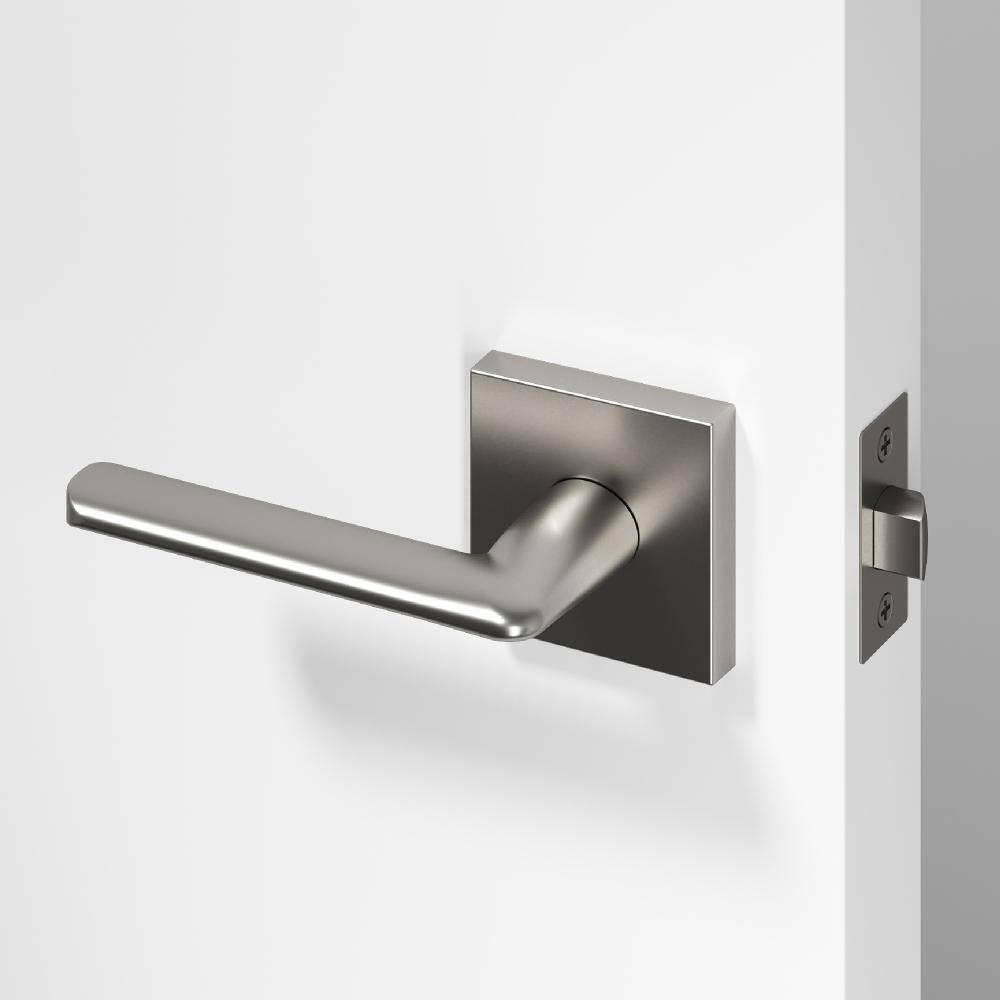 Mirra Metal Brushed Nickel Passage Hall/Closet Round Door Handle with Square Rosette price history on PriceWatchPro
