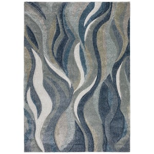 Carmona 8 ft. x 10 ft. Blue Abstract Rug