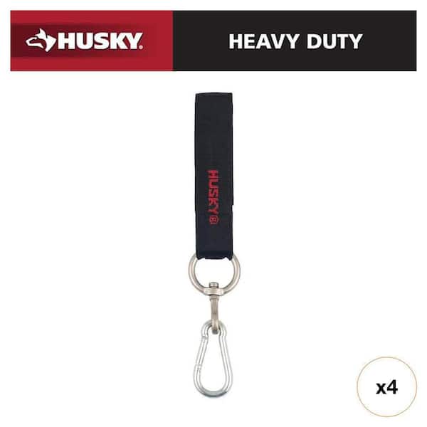 24 in. Heavy Duty Hanging Quick-Release Hooks with Carabiner Strap (4-Count)