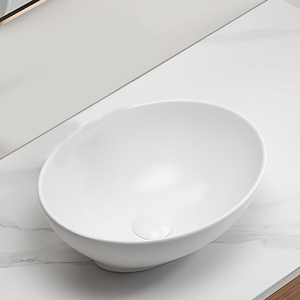 16.14 in. x 13.39 in. Vessel Bathroom Sink in White Ceramic price history on PriceWatchPro