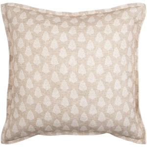 Gardner Tan Woven Polyester Fill 22 in. x 22 in. Decorative Pillow