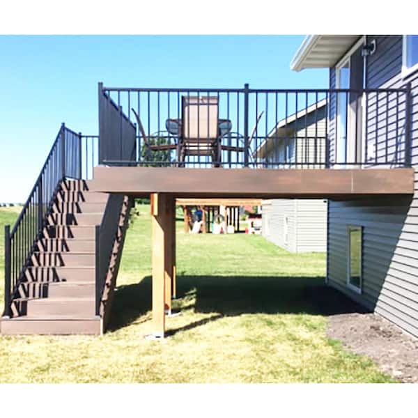 Contemporary Black Aluminum Textured Level Bracket Kit (2-Piece)