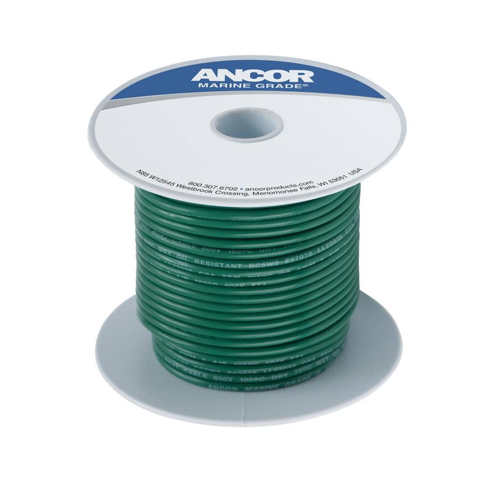 Ancor 14AWG Tinned Copper Wire 100' Green