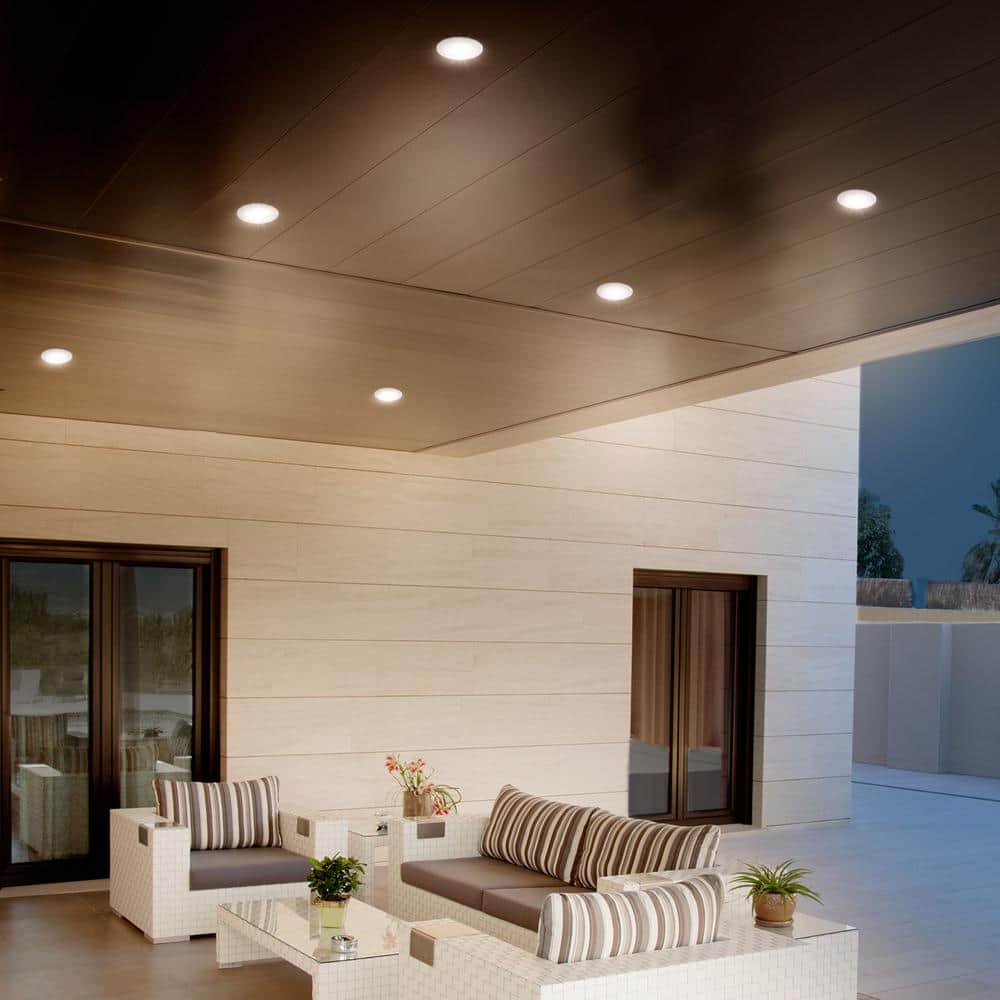 White Adjustable Color Temperature Ultra-Thin LED Recessed Light Kit, 4-Pack