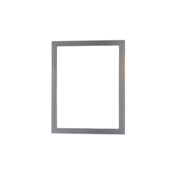 Home Decorators Collection 24 in. W x 30 in. H Framed Rectangular Bathroom Vanity Mirror in Cool Gray