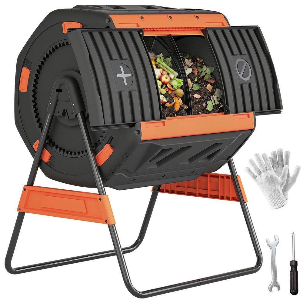 Compoststrooier van staal veenmosstrooier 1,27x2cm gaasmand tuingazonstrooier handvatlengte verstelbaar van 62 tot 67,5cm 61cm metalen gaasmand Ideaal voor meststoffen zoals compost, mest, grond, veenmos | NL