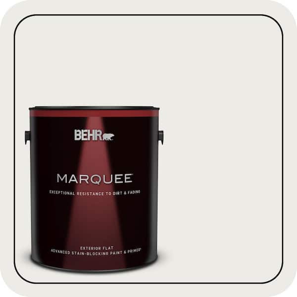 BEHR MARQUEE 1 gal. #BL-W14 White Flat Exterior Paint & Primer