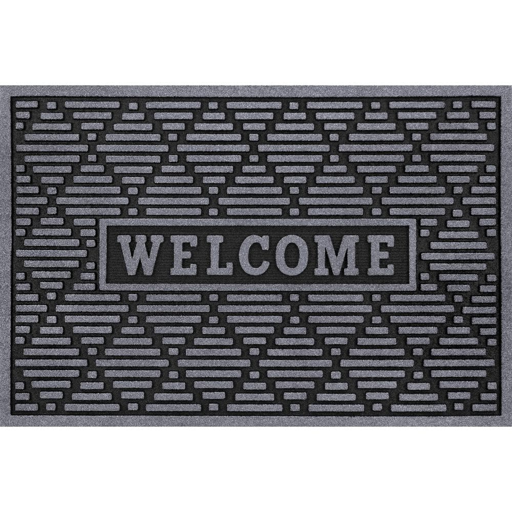 Reviews For Stylewell Diamonds Charcoal 24 In. X 36 In. Welcome Door 