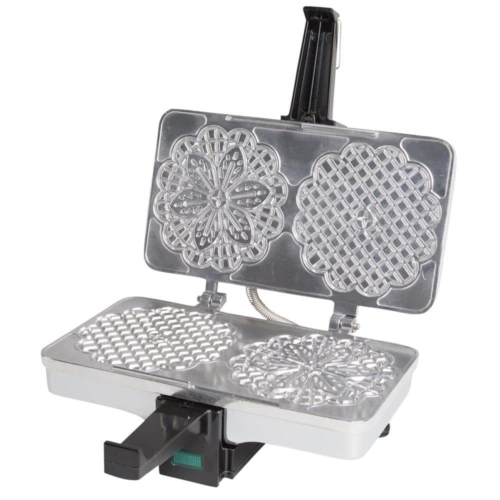 Farberware 2-Slice Non-Stick Removable Plate Silver Waffle Maker 