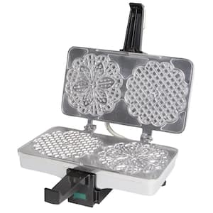 2-Waffle Stainless Steel Pizzelle Waffle Maker