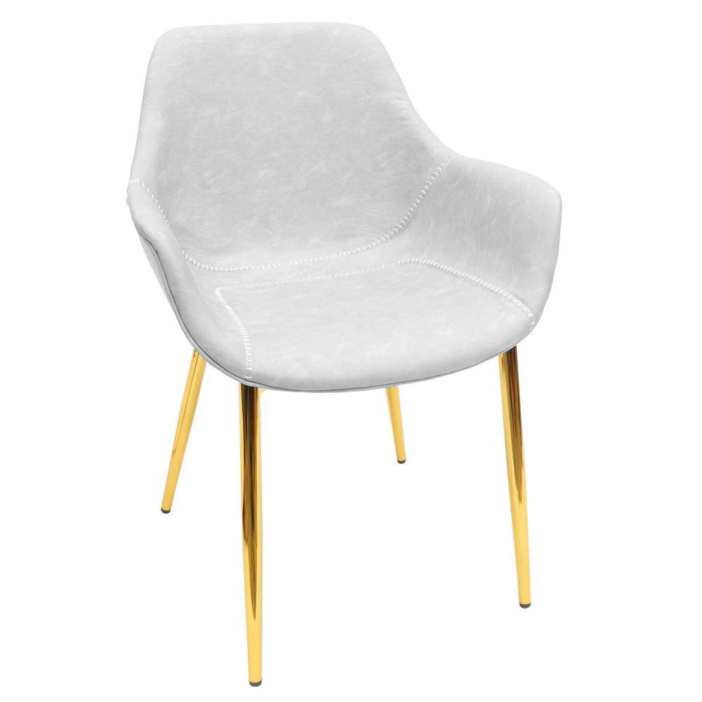 Markley Light Grey Modern Leather Dining Arm Chair with Black Metal Legs price history on PriceWatchPro