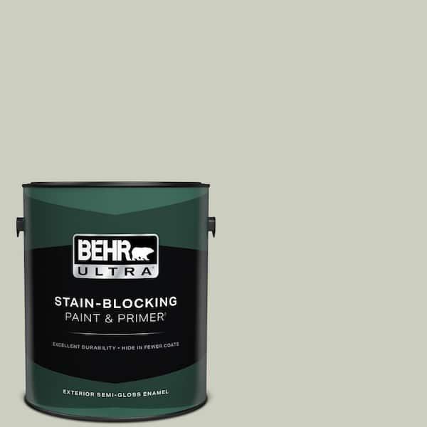 BEHR ULTRA 1 gal. #PPU10-11 Sliced Cucumber Semi-Gloss Enamel Exterior Paint & Primer