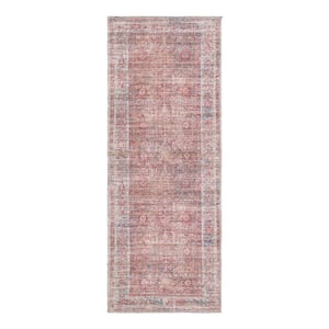 Nostalgia Euphoria Rust Red and Brown 2 ft. x 5 ft. Machine Washable Area Rug