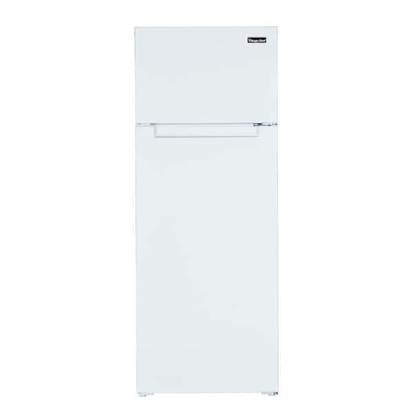 E-Macht 7.7 Cu Ft Mini Fridge with Freezer, Double Door Apartment Size