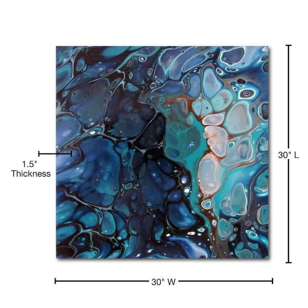Courtside Market Blue and Turquoise Gallery-Wrapped Canvas