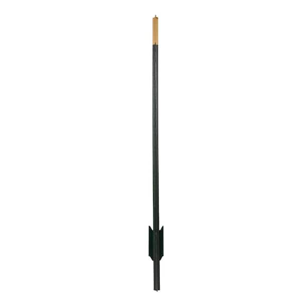 Everbilt 1-3/4 in. x 3-1/2 in. x 5-1/2 ft. Green Steel Fence T-Post