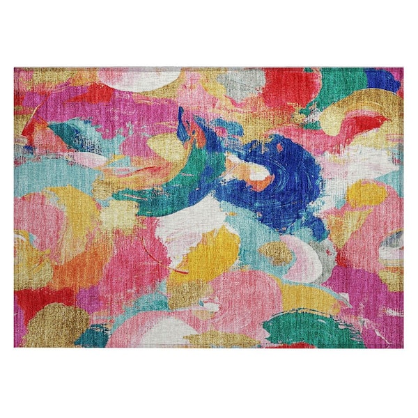 Chantille Machine Washable Indoor/Outdoor Abstract ACN1965 Blush 2 ft. x 3 ft. Accent Rug