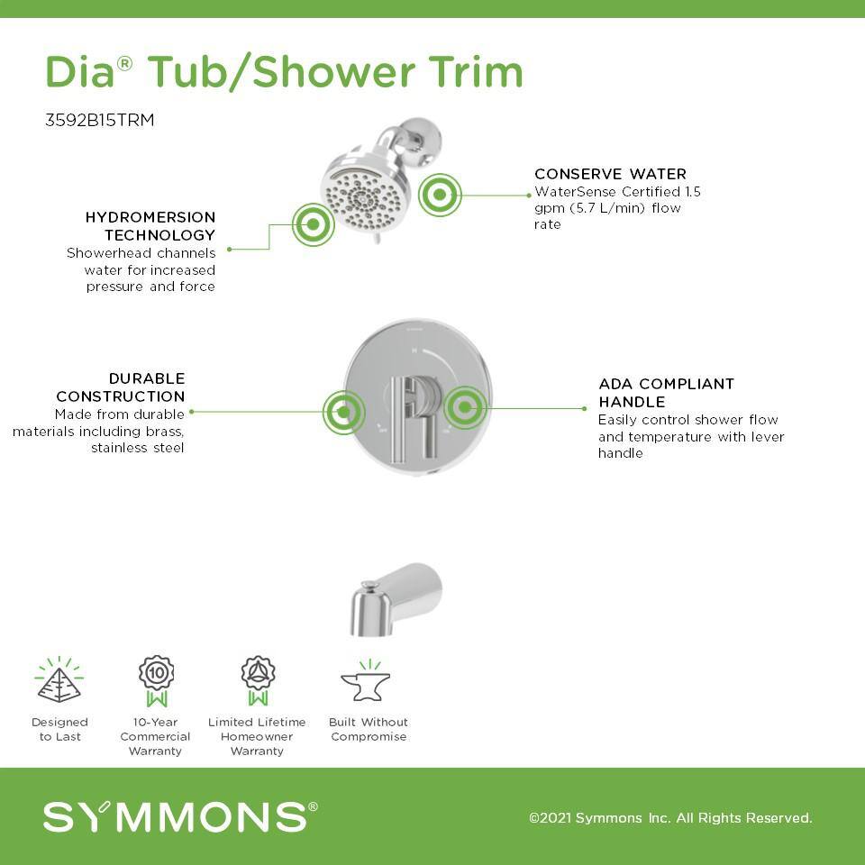 Polished Chrome Wall Mounted Multi Spray Tub & Shower Faucet