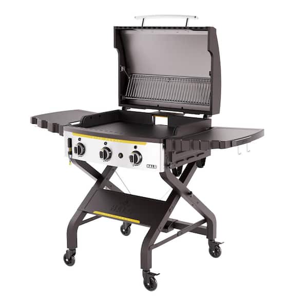 HALO Elite3B 28 in. 3-Burner 6 Zone Outdoor Propane Griddle in Black Flat Top Grill