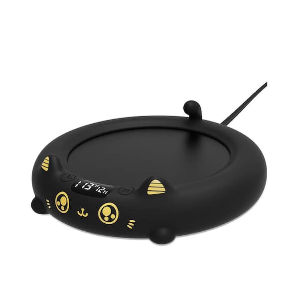 Black Coffee Mug Warmer for Desk with 4-Temp Settings, Auto Shut-Off and Constant Temperature