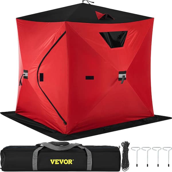 VEVOR 300 D Ice Shelter 2 Person Pop-Up Ice Fishing Hut with