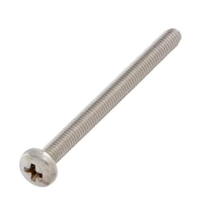 M3-0.5x35mm Stainless Steel Pan Head Phillips Drive Machine Screw 2-Pieces