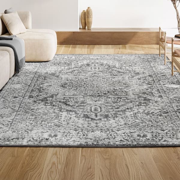 JONATHAN Y Modern Persian Light Gray 8 ft. x 10 ft